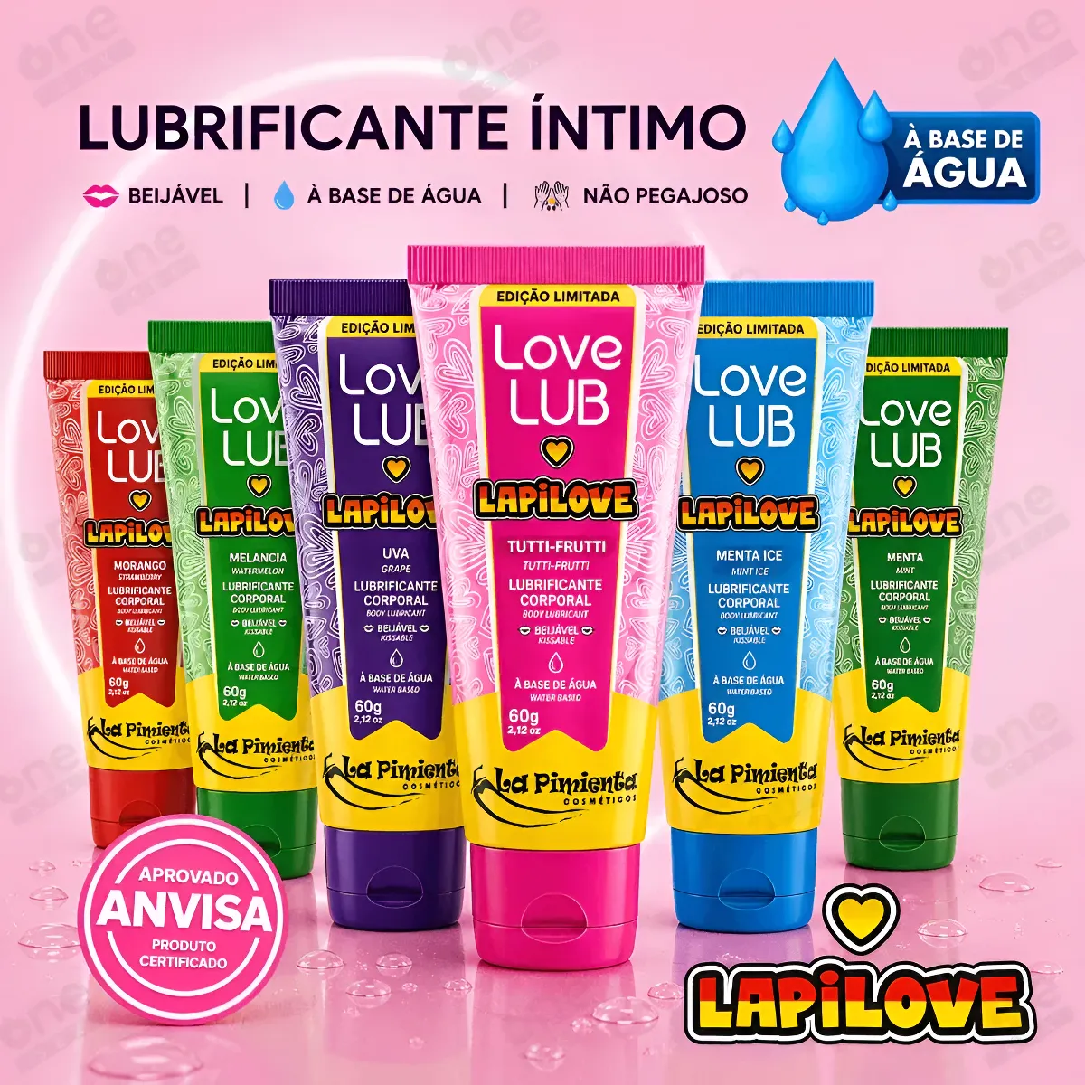 Love Lub LapiLove Lubrificante Corporal Beijável 60g