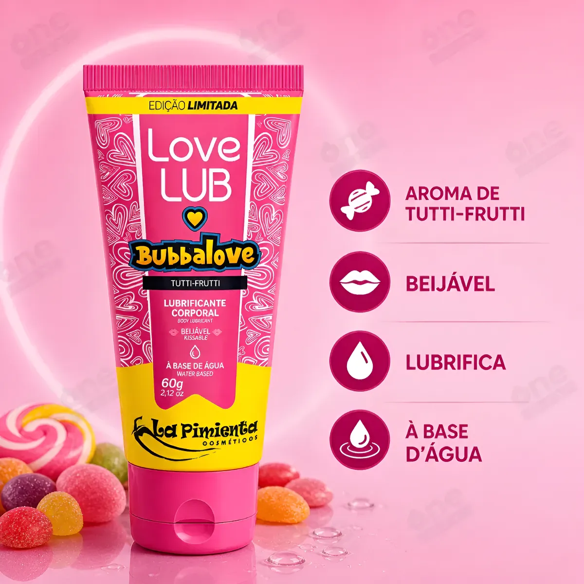 Love Lub LapiLove Lubrificante Corporal Beijável 60g
