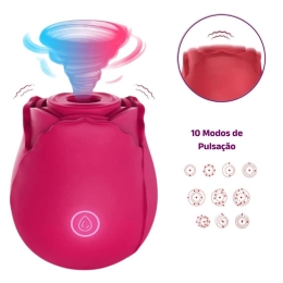 MyRose Rosa Estimuladora de Clitóris com 10 Modos de Pulsação