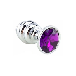 Plug Anal P Escalonado com Cristal Arredondado 